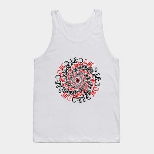 Calligraphy White Tank Top